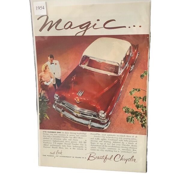 Vintage 1954 Chrysler The Power and Look of Leadership Ad Advertisement - Picture 2 of 5